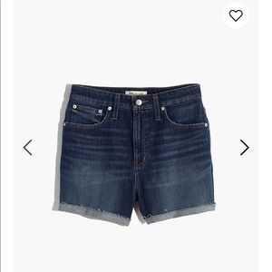 Madewell high rise jean shorts